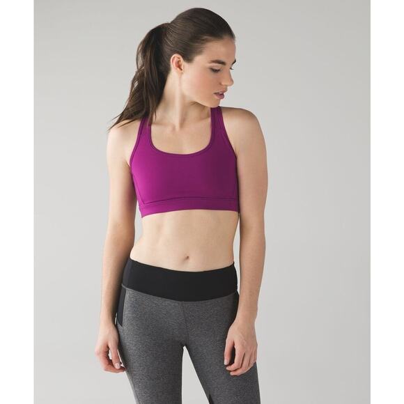 Lululemon Women's Purple Activewear Making Moves Racerback Sports Bra Size 4 - Picture 1 of 7